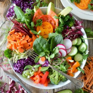 Fresh Vegetable Box filled with seasonal greens and root vegetables